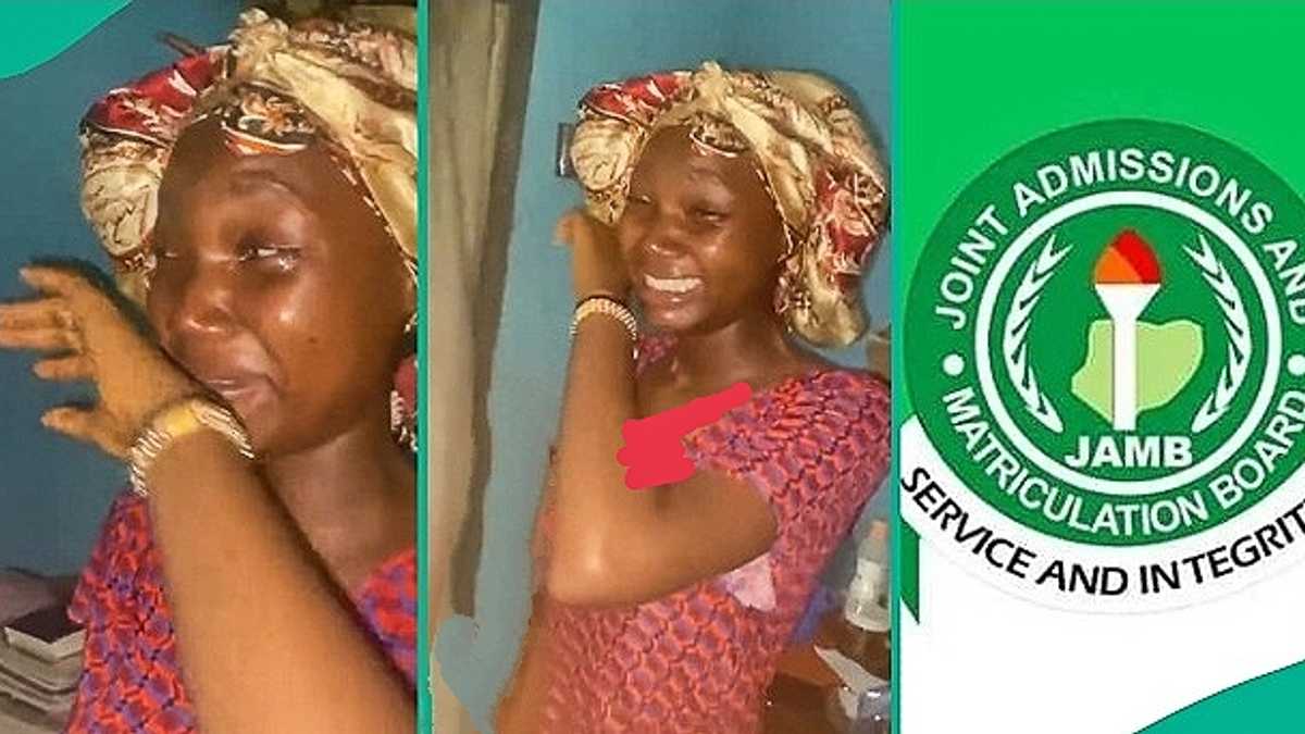 2025 UTME: Female Student Sheds Tears of Joy after Passing JAMB Exam, Video Trends Online