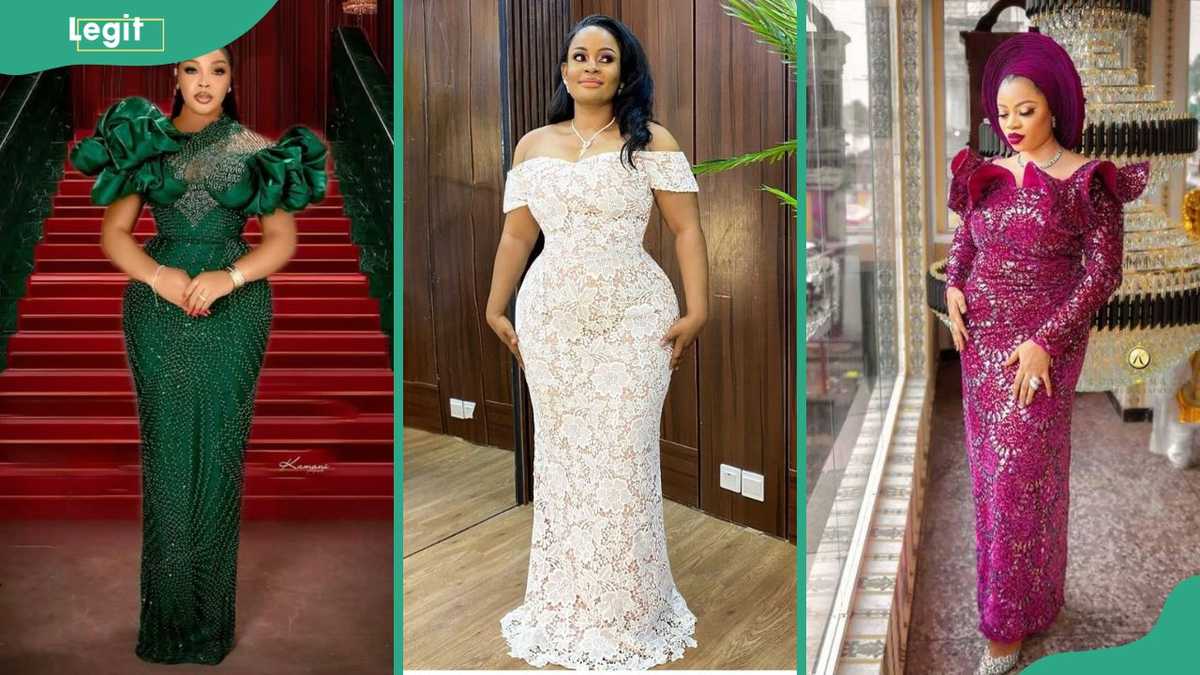 70+ latest Nigerian lace styles and designs for fashionable ladies (photos)