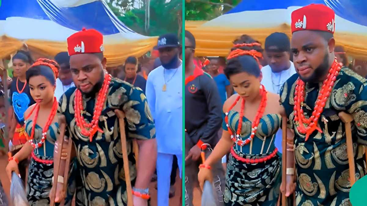 Abroad-based Man Uses Crutches on Wedding Day As He Survives Accident After Returning to Nigeria