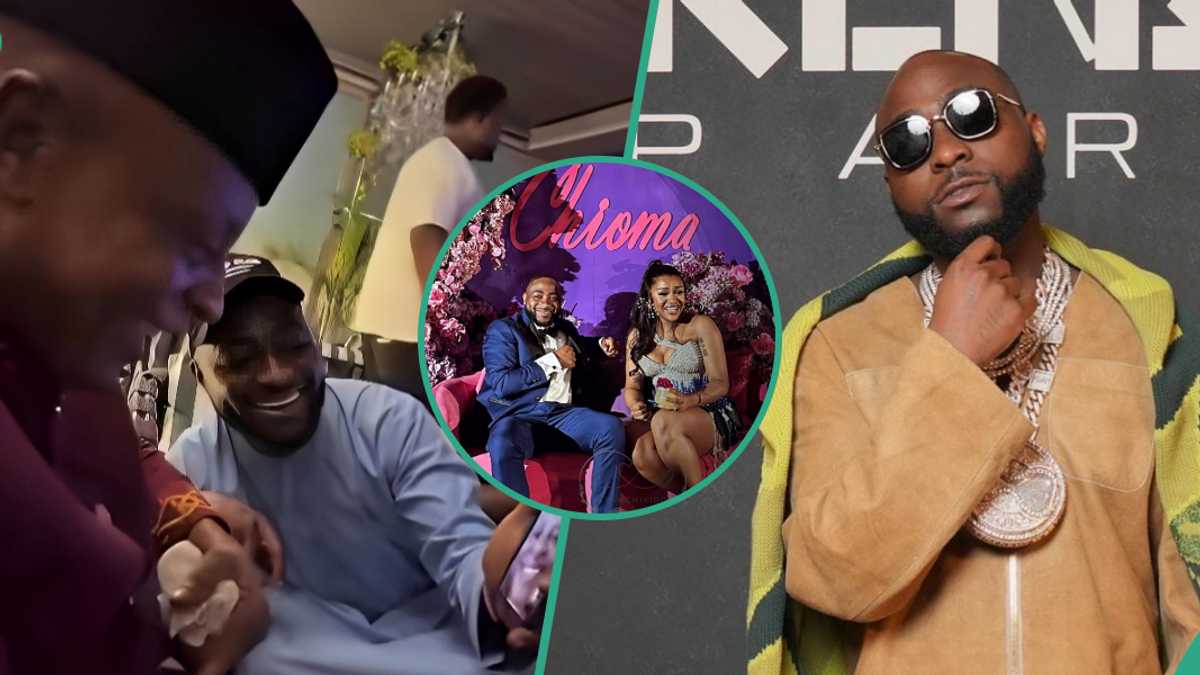 Adorable Clip of Davido Video Calling Chioma’s Mother in Excitement for Bright Chimezie Goes Viral