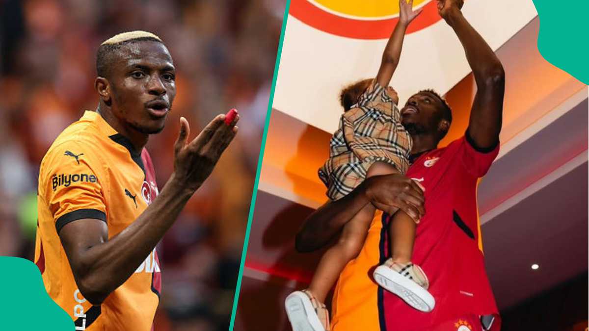 Adorable Moment as Osimhen’s Daughter Announces His Goal During Galatasaray Title Win