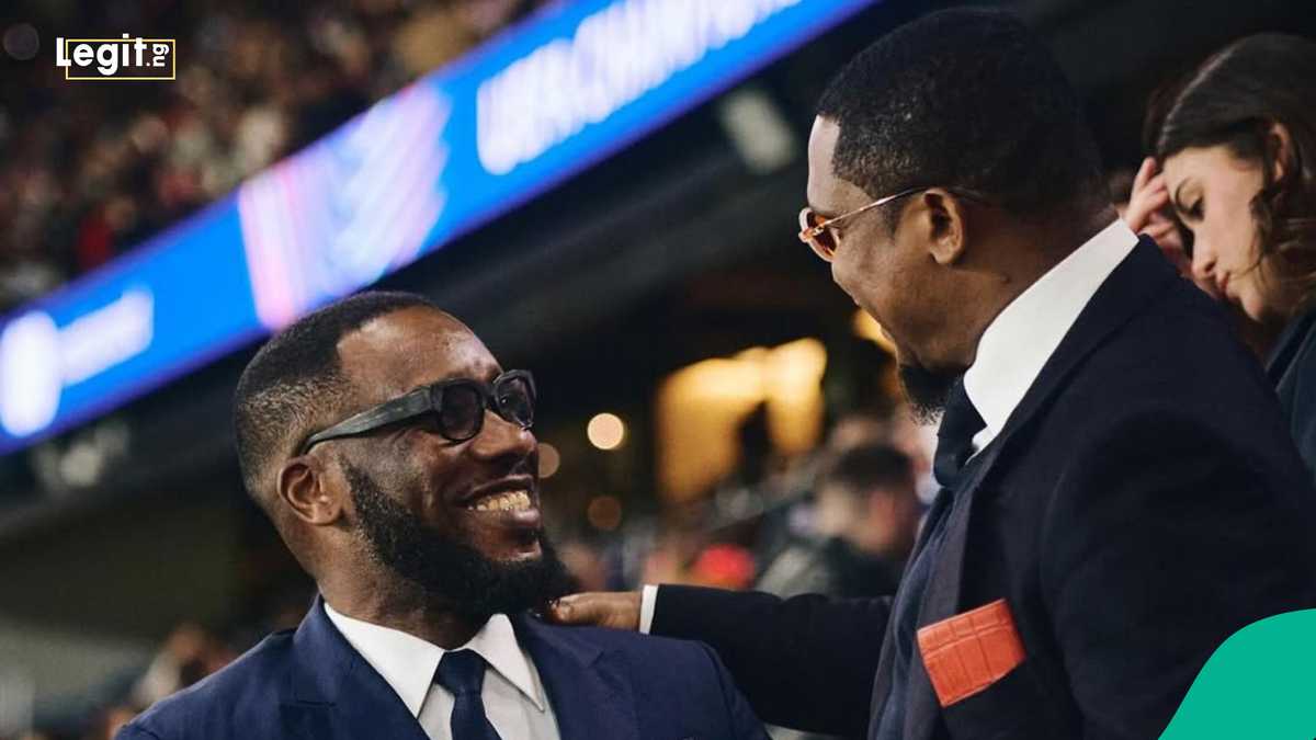 African Legends Jay-Jay Okocha and Samuel Eto’o Reunite at PSG vs Arsenal UCL Semis
