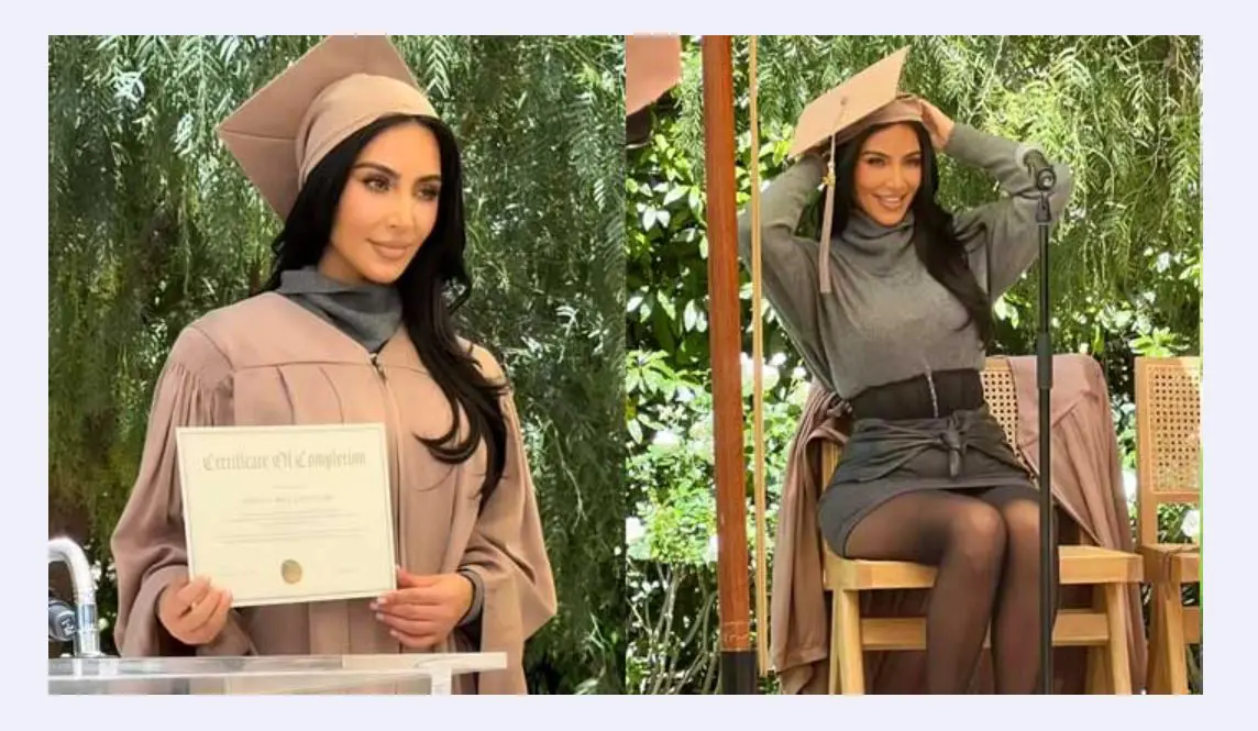 American reality star, Kim Kardashian graduates law school without degree