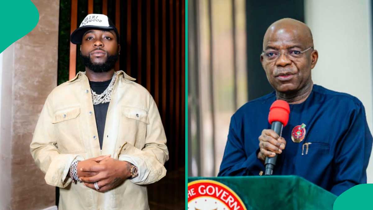 Davido Runs From His Car to Greet Governor Alex Otti After Seeing Him in Public: “Home Training”