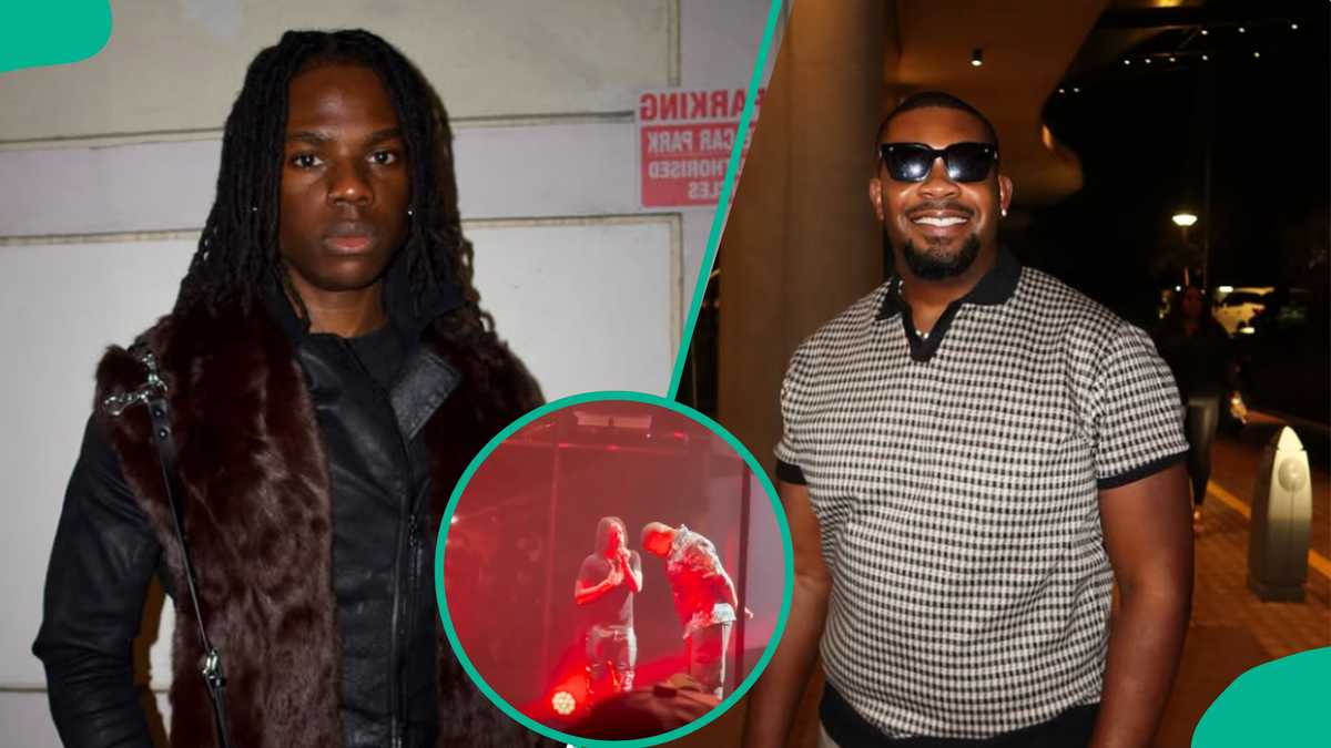 Don Jazzy Bows As Rema Gives Him His Flowers in Front of Crowd at MSG Show in New York: “So Humble”