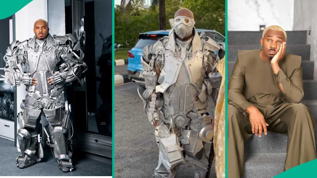 Drama at AMVCA 2025 as Pretty Mike Appears in Iron Man-Style Suit, Laments In Video: "I No Fit Pee"
