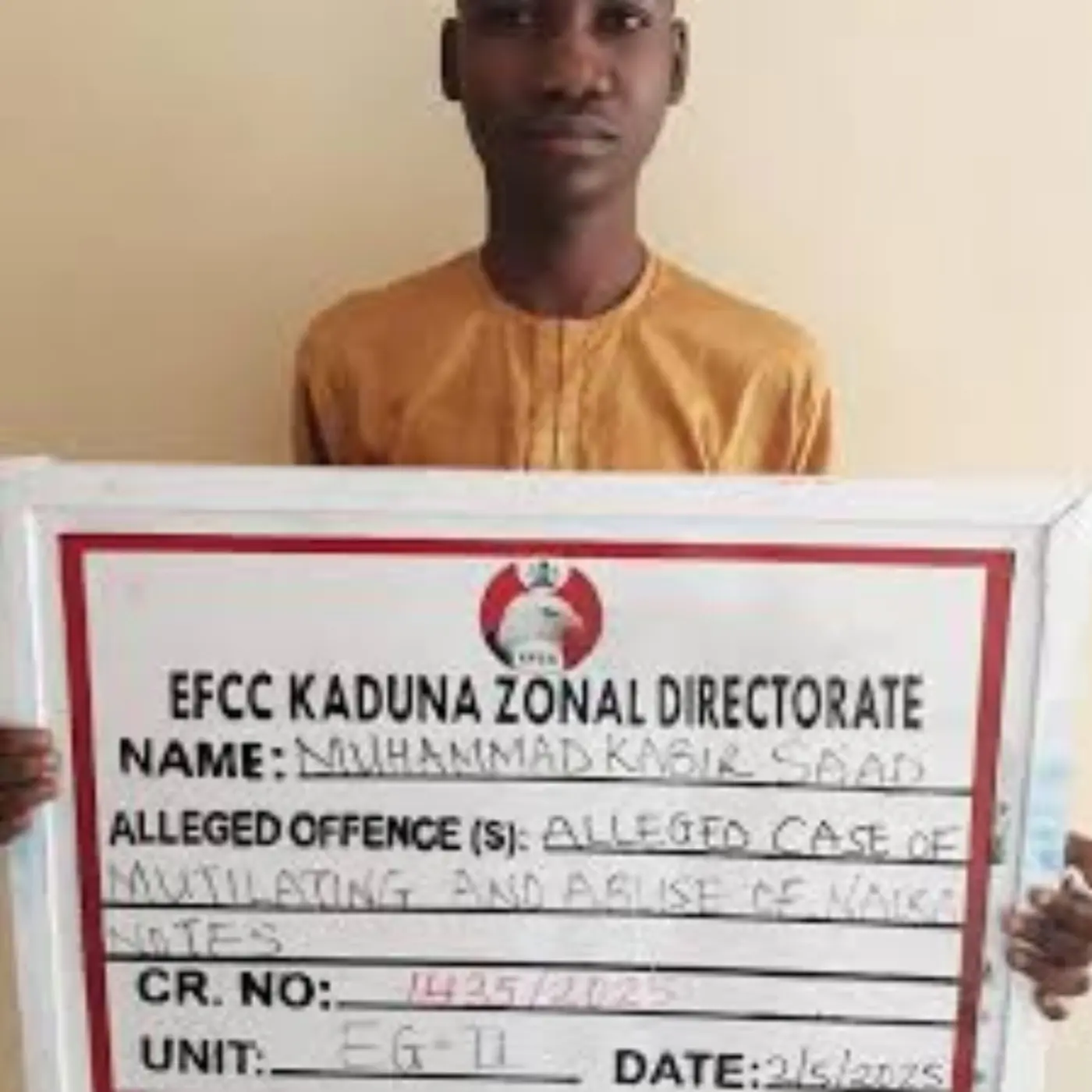 EFCC arrests Kaduna-based content creator for Naira abuse