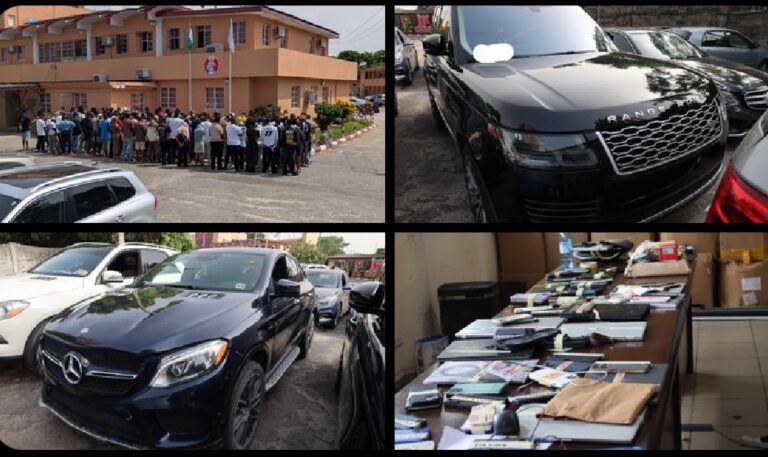 EFCC detains 120 suspected internet fraudsters in Lagos, seizes luxury cars
