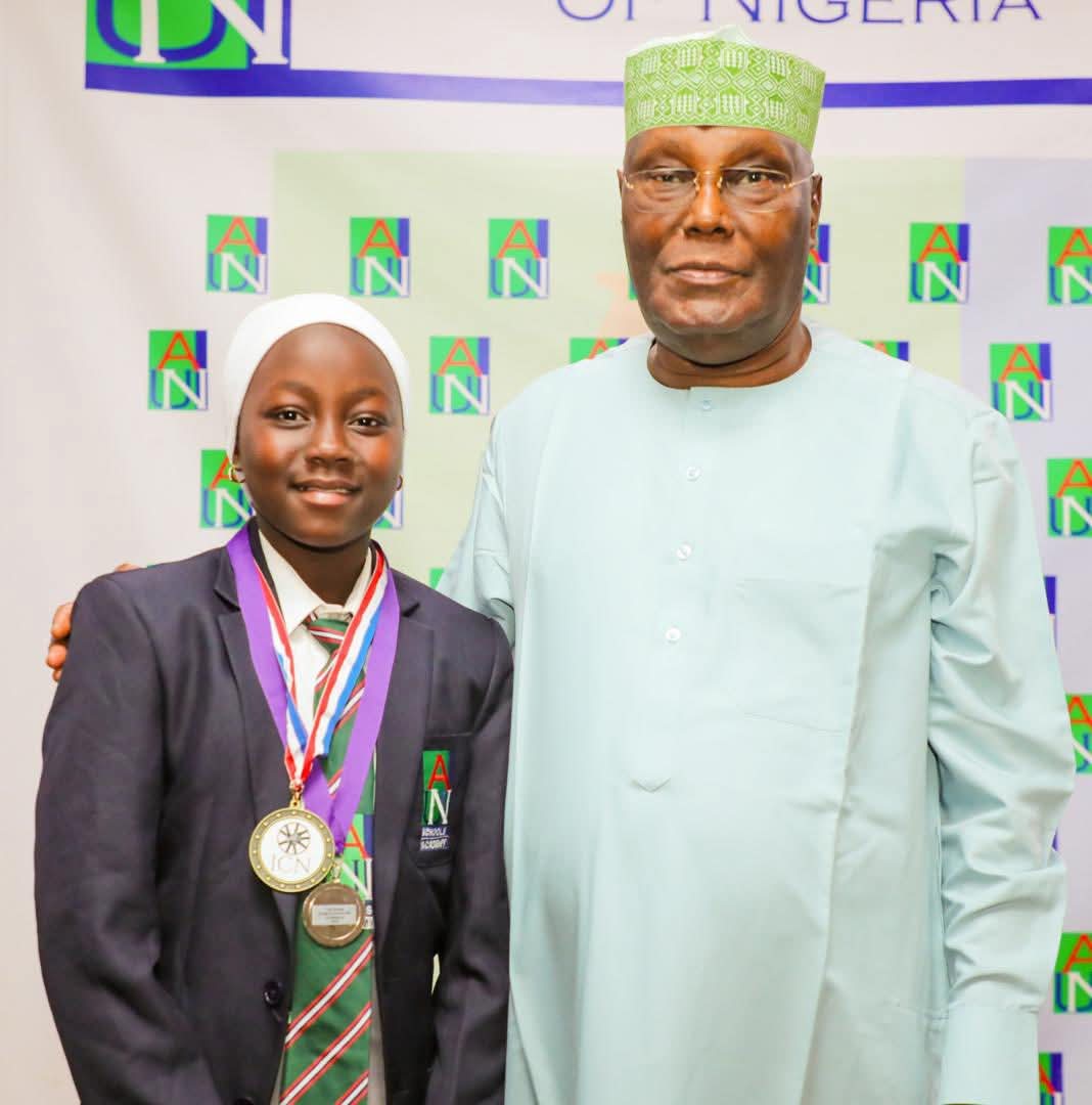 Atiku meets idp girl turned chess champion