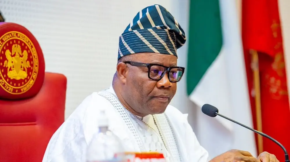Headline: CSOs demand senate president Akpabio’s resignation after electoral fraud conviction of returning officer 