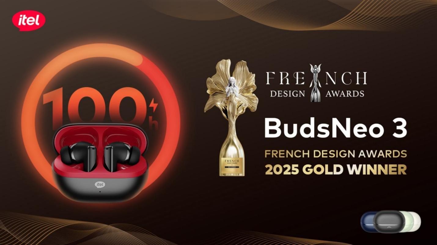 Itel BudsNeo 3 Crowned Golden Winner At French Design Awards For Sleek Design And 100-Hour Battery Life