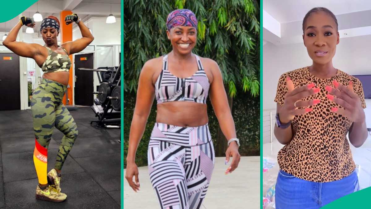 Kate Henshaw flaunts muscles, throws shade on trending weight loss topic, video leaves many talking