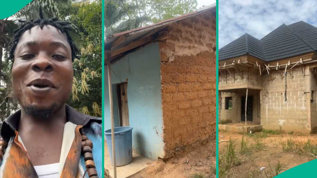 Man Builds Bungalow Near his Father's Mud House, Fulfils Promise He Made Years Ago