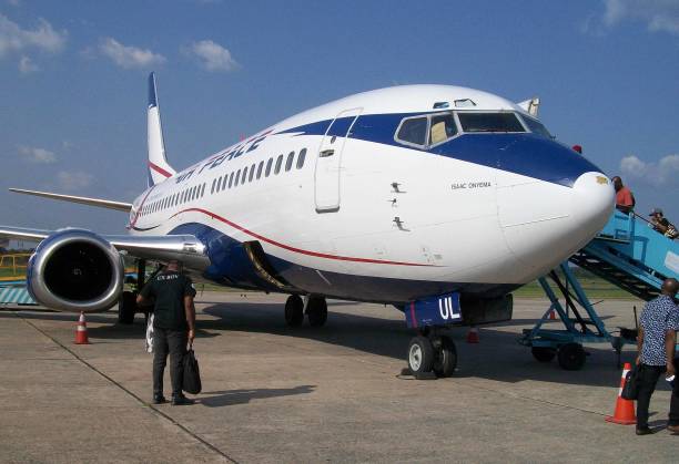 Scene Of People Walking, Boarding Air Peace Passengers Airplane At Sam Mbakwe International Airport In Owerri Imo State Nigeria West Africa
