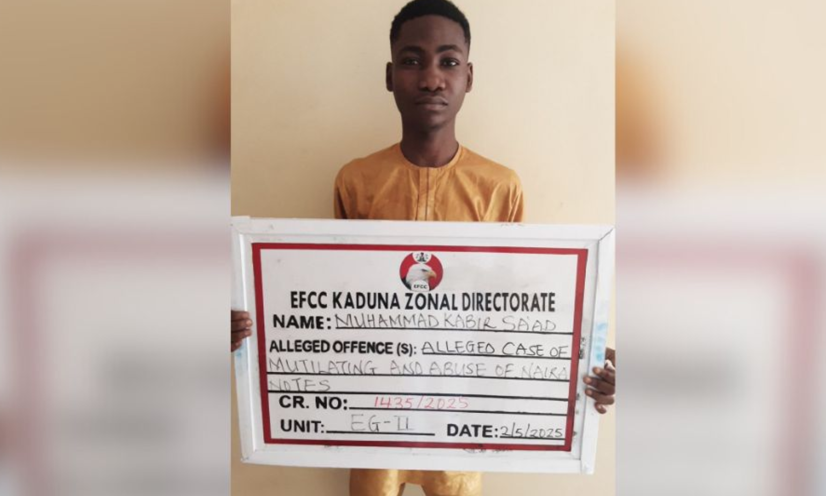 Popular Content creator jailed for naira abuse