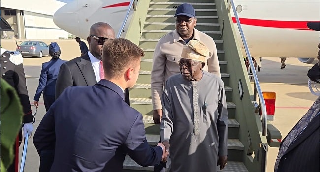 President Tinubu Arrives In Rome For Pope Leo XIV's Installation