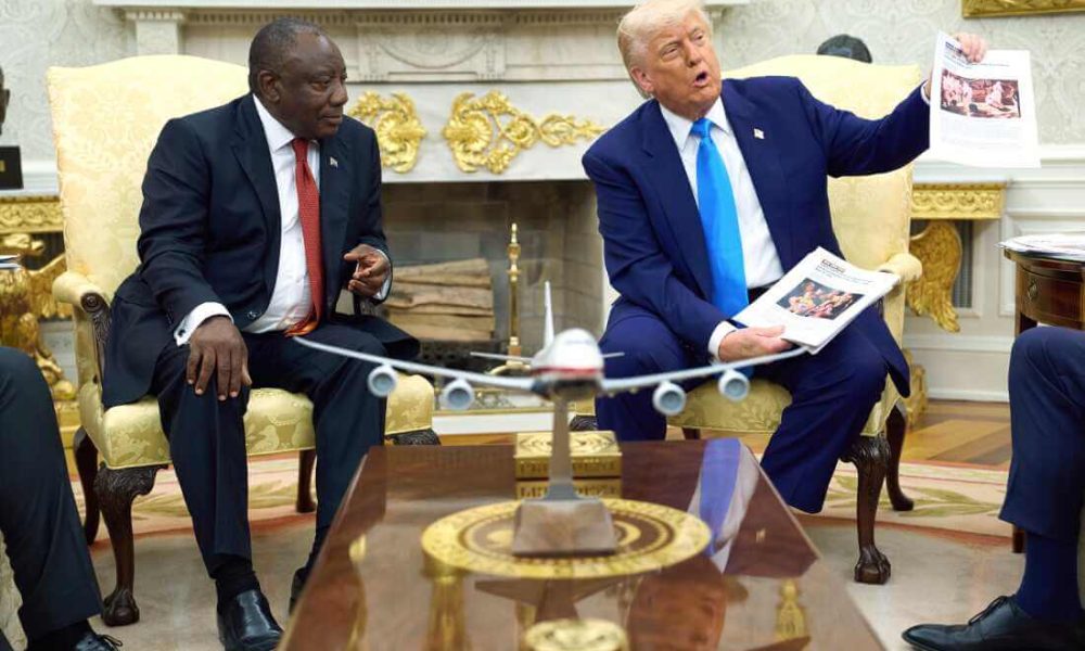 Ramaphosa Meets Trump, Refutes White Genocide Allegation