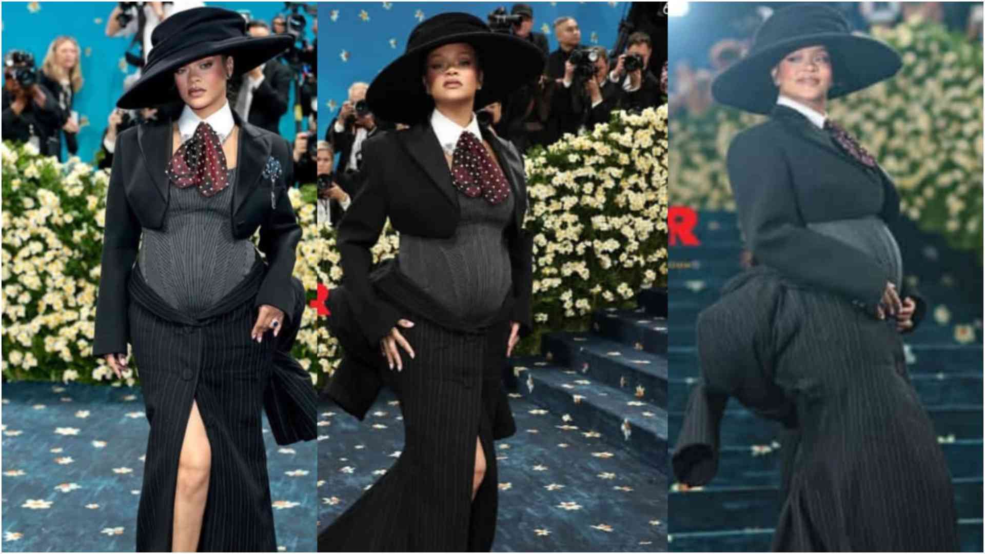 Rihanna flaunts baby bump at 2025 MET Gala