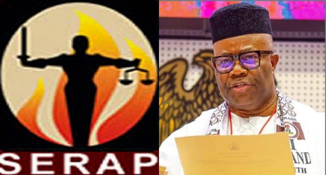 SERAP, HEDA, 54 CSOs Demand Akpabio’s Resignation After Court Upholds Electoral Fraud Conviction