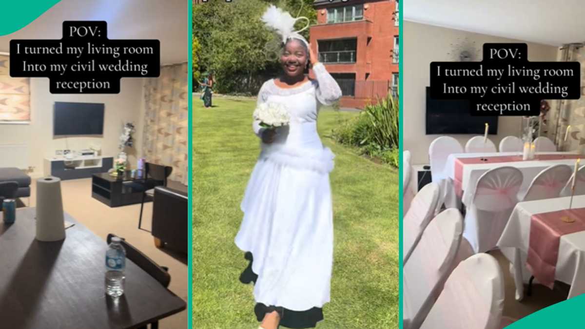 Smart Lady Turns her Parlour to Wedding Reception, Saves Ceremony Costs, Nigerians React