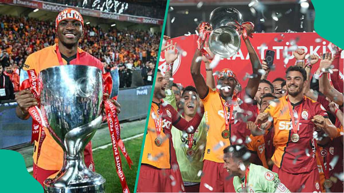 Super Eagles Striker Victor Osimhen Breaks Silence After Winning First Title With Galatasaray