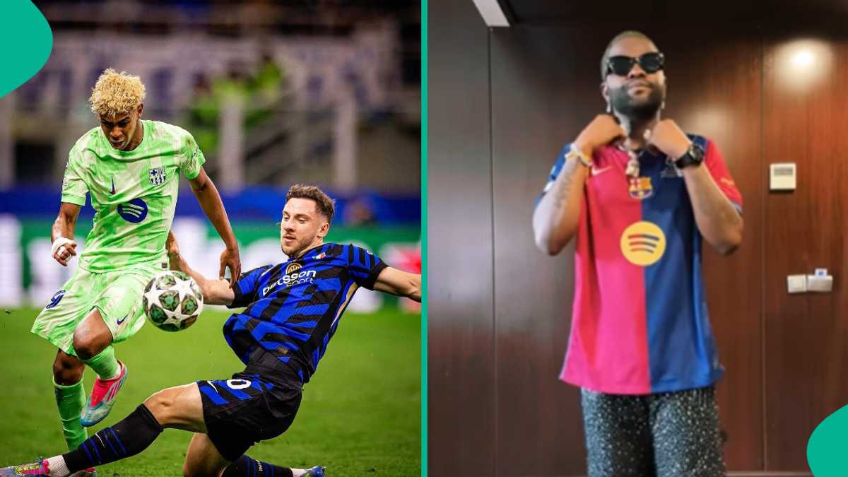 UCL: Skales Suffers Severe Backlash as Fans Compare His Career To Barcelona's Loss, Taunt Him